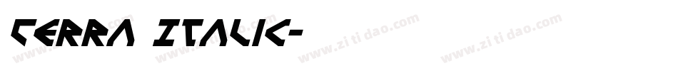 Terra Italic字体转换